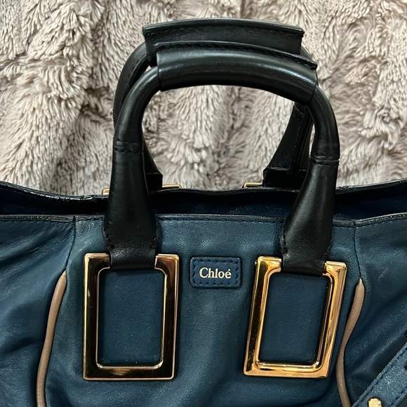 CHLOE Two Way Hand/Crossbody bag in Blue - the only every day bag you will need - Picture 4 of 17